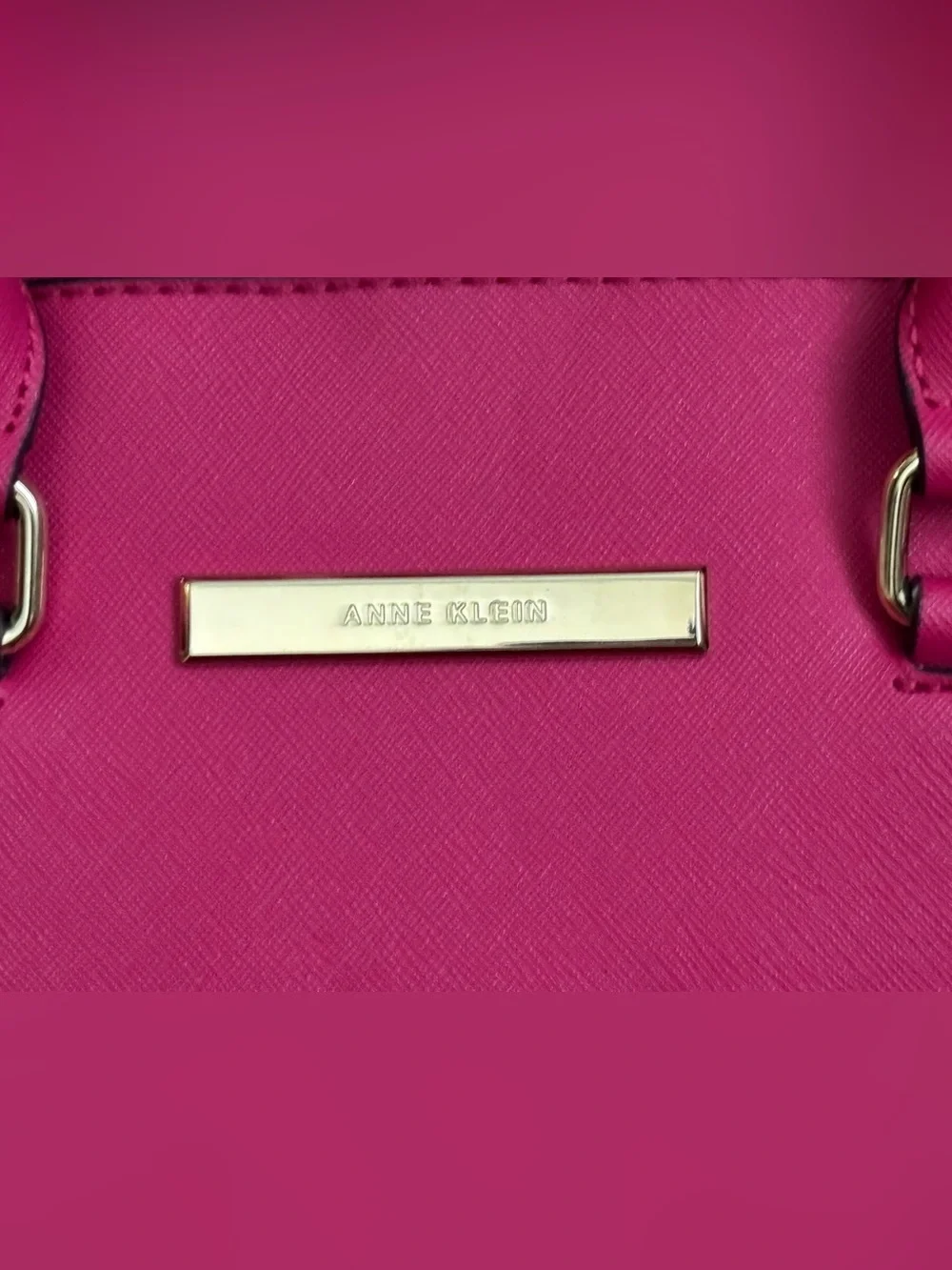 Anne Klein Pink Dome Satchel with Gold Hardware
